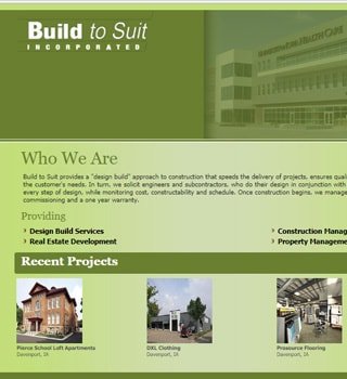 build to suit marketing construction website